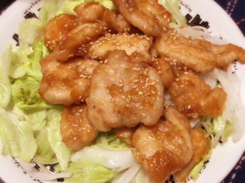 *鶏むね肉でやわらか焼き*